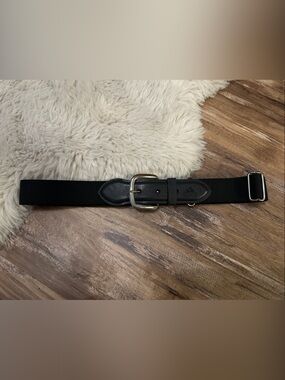 adidas Black Elastic Kids Belt with Silver Buckle